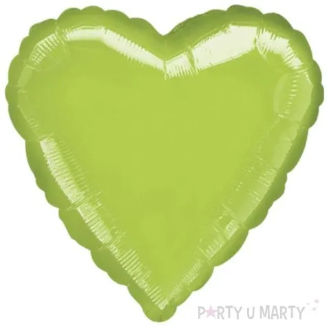 balon foliowy serce zielony limonkowy amscan 18 hrt