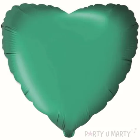 balon foliowy serce zielony satynowy flexmetal 18 hrt