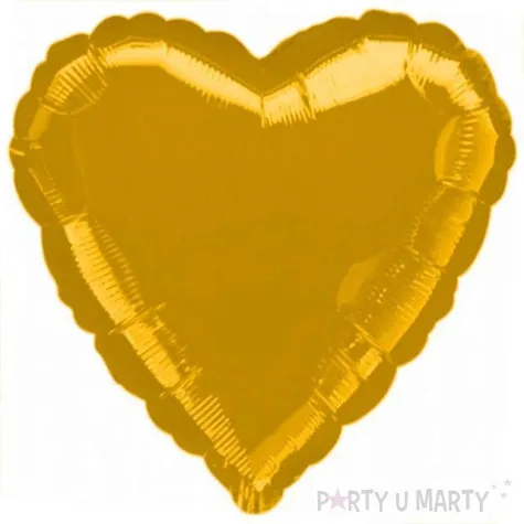 balon foliowy serce zloty amscan 18 hrt