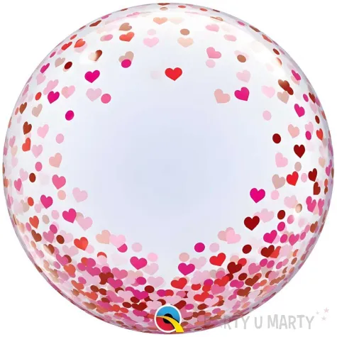 balon foliowy serduszka qualatex bubbles 24 orb