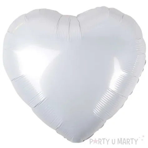 balon foliowy serduszko bialy metalik godan 18 hrt