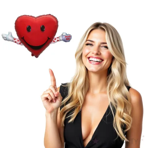 balon foliowy serduszko przytul mnie czerwony flexmetal 14 shp