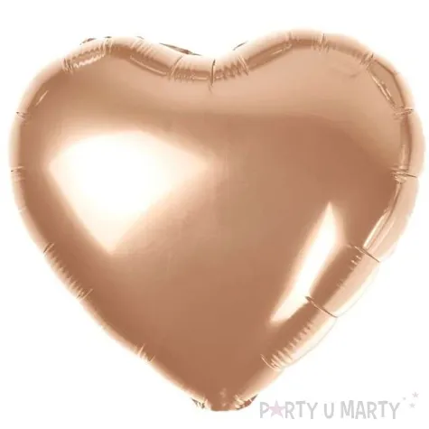 balon foliowy serduszko rozowe zloto metalik godan 18 hrt