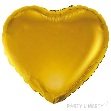 balon foliowy serduszko zloty satynowy godan 18 hrt