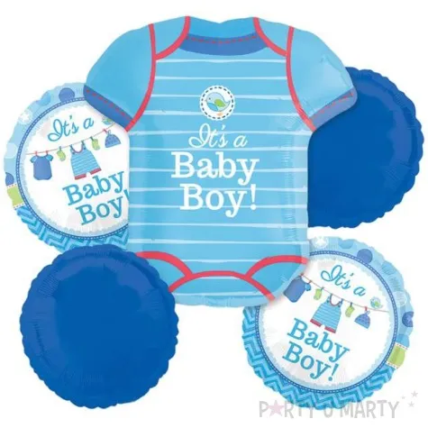 balon foliowy shower with love boy amscan zestaw