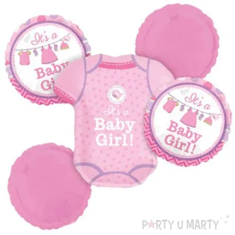 balon foliowy shower with love girl amscan zestaw