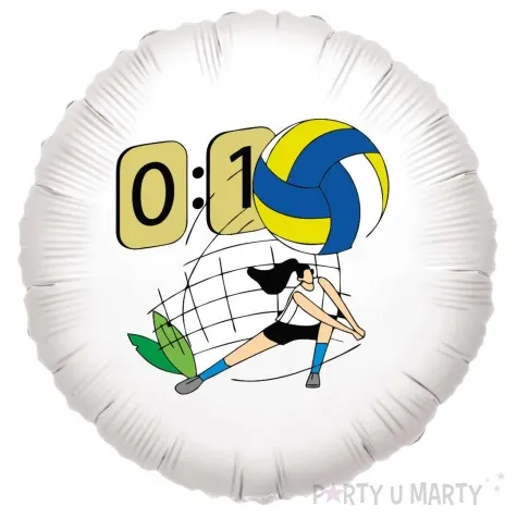 balon foliowy siatkowka wynik 0 1 bialy 18 rnd