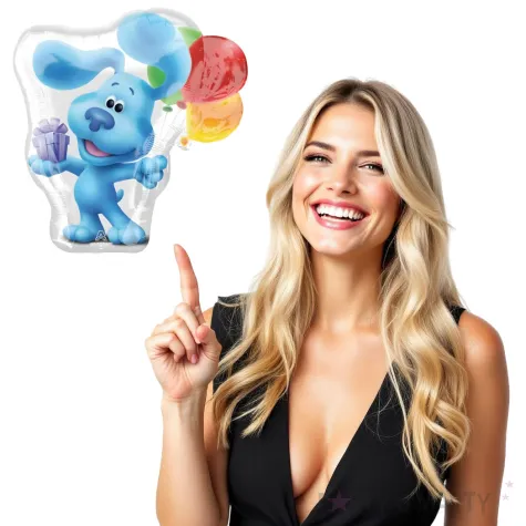 balon foliowy sladami blue amscan 18 shp