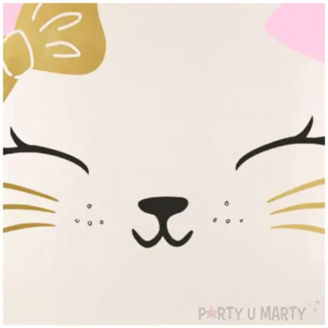 balon foliowy slodki kotek kremowy partydeco 18 rnd