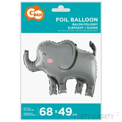 balon foliowy slon safari szary godan 27 shp