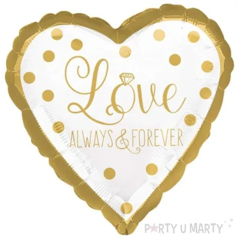 balon foliowy slubne serce amscan 18 hrt