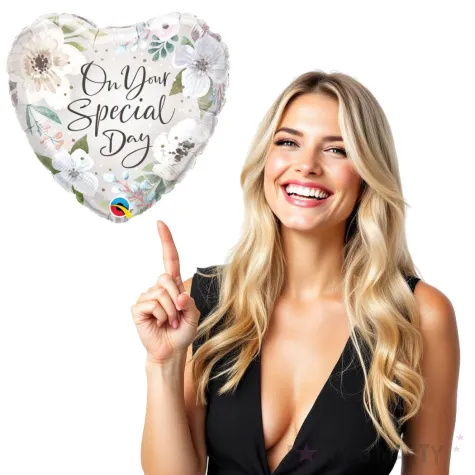 balon foliowy slubny w tym specjalnym dniu qualatex 18 hrt