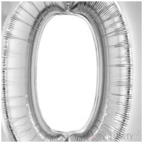 balon foliowy smart cyfra 0 srebrny godan 30 dgt