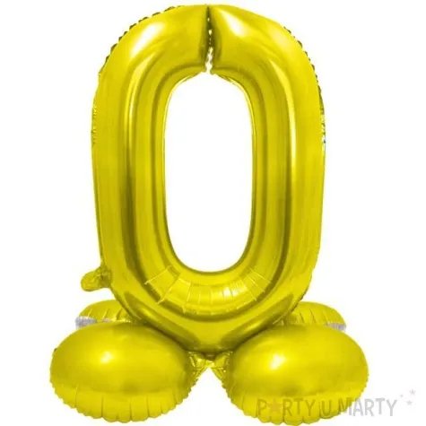 balon foliowy smart cyfra 0 stojaca zloty godan 28 dgt