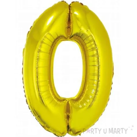 balon foliowy smart cyfra 0 zloty godan 30 dgt