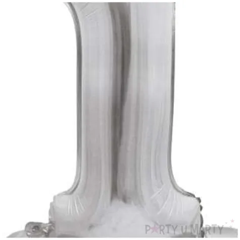 balon foliowy smart cyfra 1 stojaca srebrny godan 28 dgt