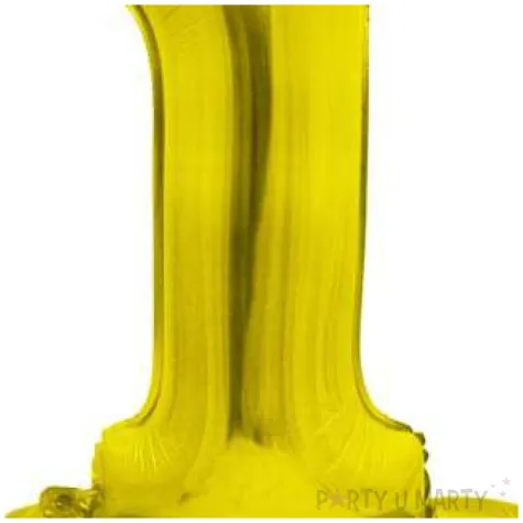 balon foliowy smart cyfra 1 stojaca zloty godan 28 dgt