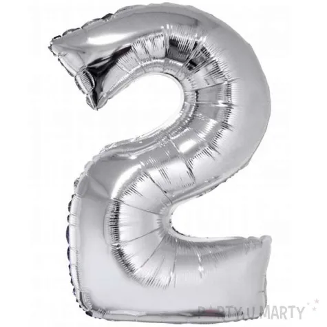 balon foliowy smart cyfra 2 srebrny godan 30 dgt