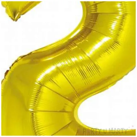 balon foliowy smart cyfra 2 zloty godan 30 dgt