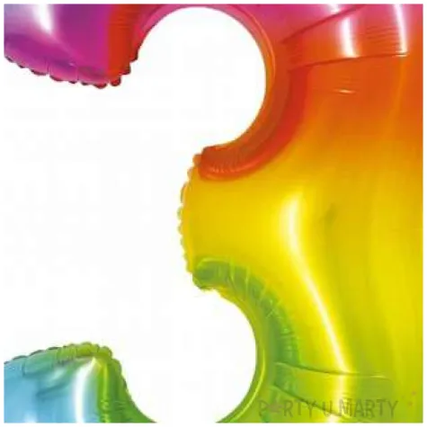 balon foliowy smart cyfra 3 teczowy godan 30 dgt