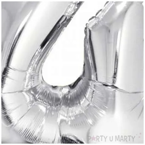 balon foliowy smart cyfra 4 srebrny godan 30 dgt