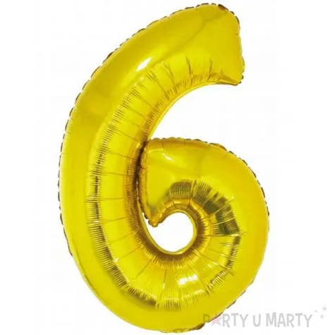balon foliowy smart cyfra 6 zloty godan 30 dgt