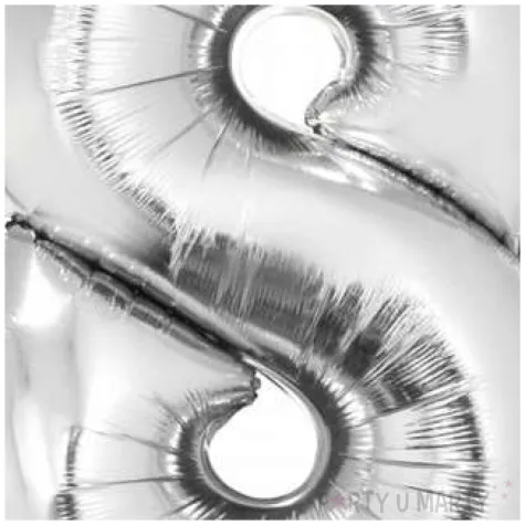 balon foliowy smart cyfra 8 srebrny godan 30 dgt