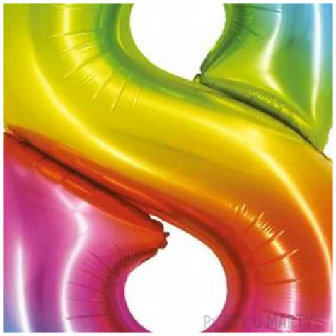 balon foliowy smart cyfra 8 teczowy godan 30 dgt