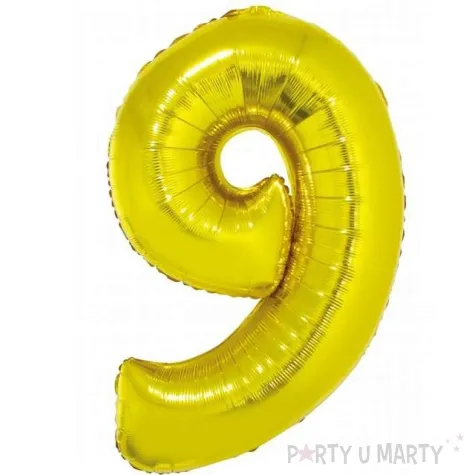 balon foliowy smart cyfra 9 zloty godan 30 dgt