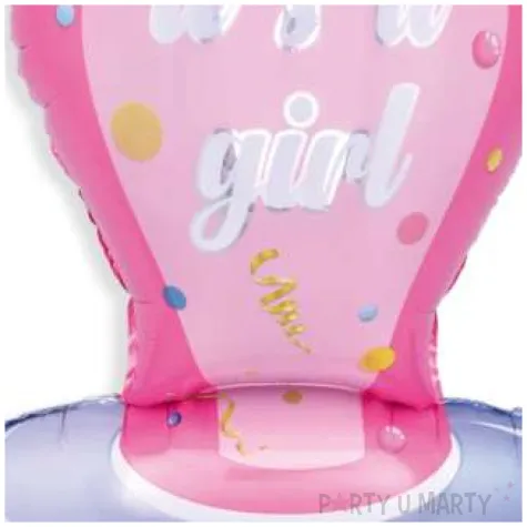 balon foliowy smoczek its a girl baby shower rozowy partypal 38 shp