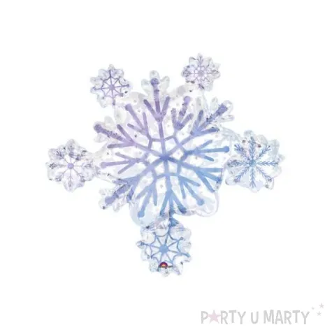 balon foliowy sniezynka srebrny amscan 32 shp