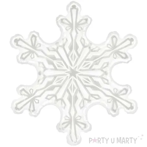 balon foliowy sniezynka transparent betallic 38 shp