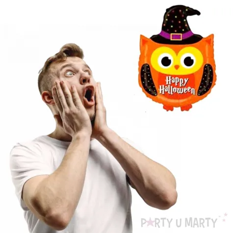 balon foliowy sowa w czarodziejskim kapeluszu betallic 32 shp