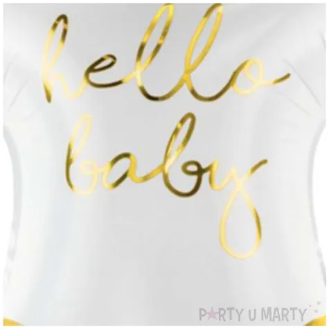 balon foliowy spioszki hello baby bialy partydeco 18 shp