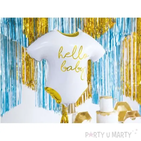 balon foliowy spioszki hello baby bialy partydeco 18 shp