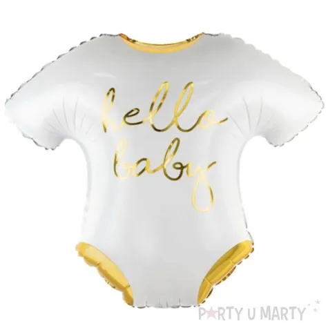 balon foliowy spioszki hello baby bialy partydeco 18 shp