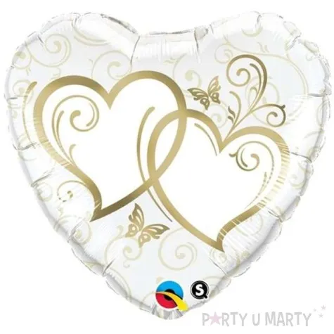 balon foliowy splecione serca qualatex 18 hrt