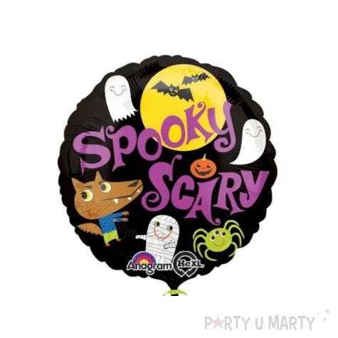 balon foliowy spooky scary czarny amscan 17 rnd