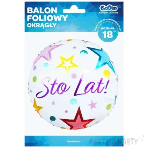 balon foliowy sto lat godan 18 rnd