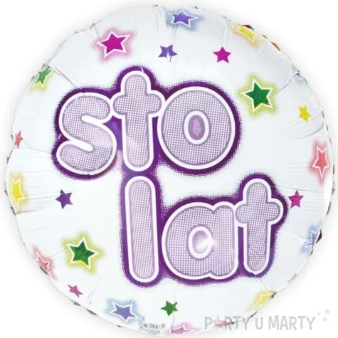 balon foliowy sto lat gwiazdki godan 18 rnd