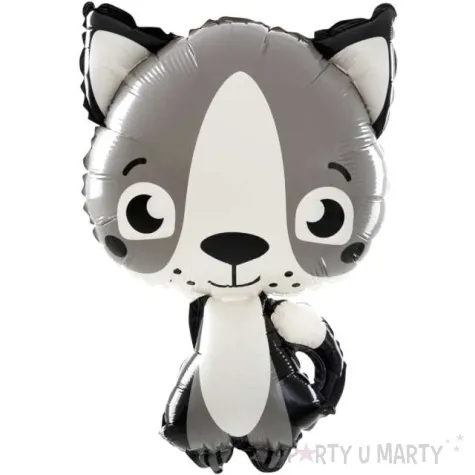 balon foliowy stojacy szary kotek partypal 25 shp