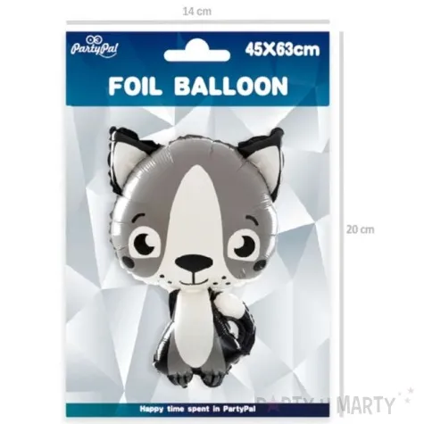 balon foliowy stojacy szary kotek partypal 25 shp
