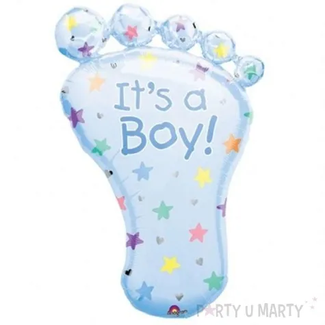 balon foliowy stopka niebieski amscan 32 shp