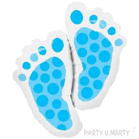 balon foliowy stopki niebieski qualatex 35 shp