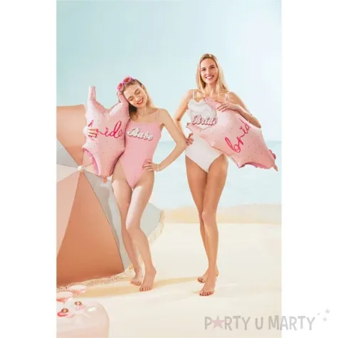 balon foliowy stroj kapielowy rozowy jasny partydeco mix shp