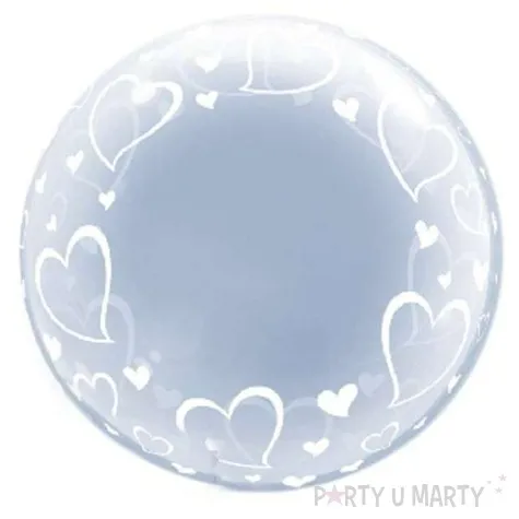 balon foliowy stylizowane serca qualatex 24 rnd