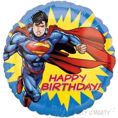 balon foliowy superman happy birthday amscan 17 rnd