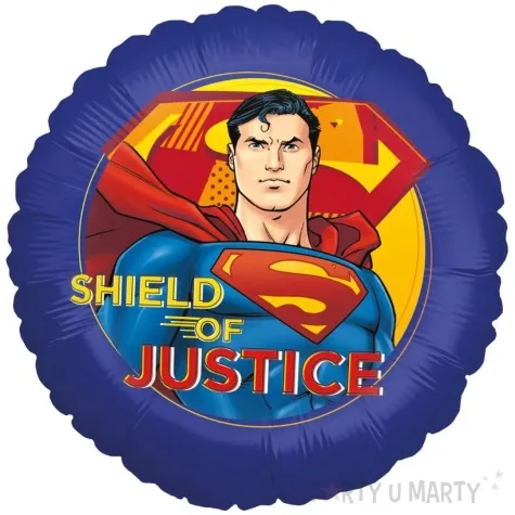 balon foliowy superman shield of justice party factory 18 rnd