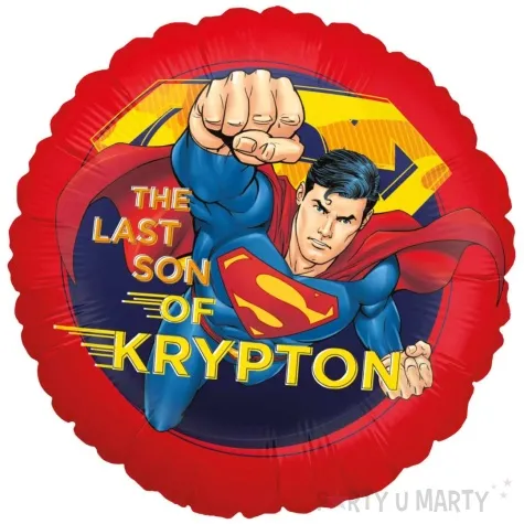 balon foliowy superman the last son of krypton party factory 18 rnd