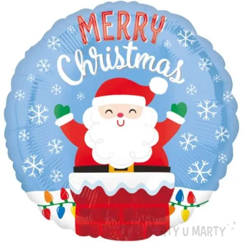 balon foliowy sw mikolaj w kominie amscan 17 rnd